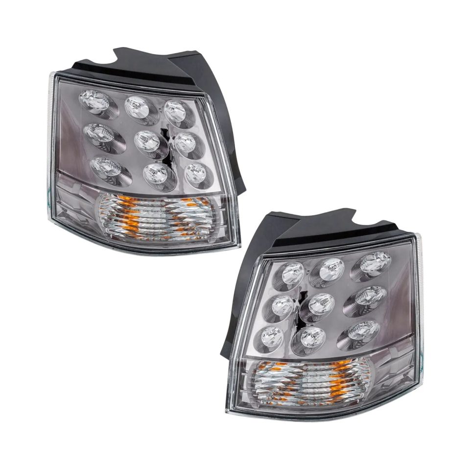 Office Value Tail Light Set For 2007-2013 Mitsubishi Outlander LH RH Outer Clear Lens CAPA