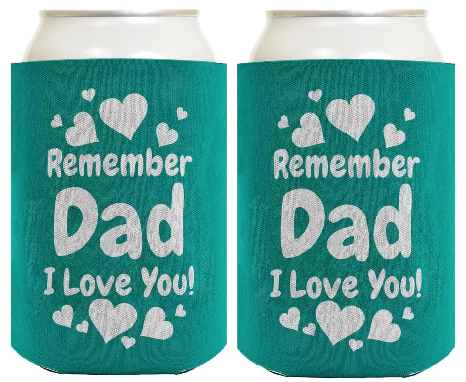 Space-Saving Popular ThisWear Gifts for Dad Remember Dad I Love You 2-Pack Can Coolies Drink Coolers Dad