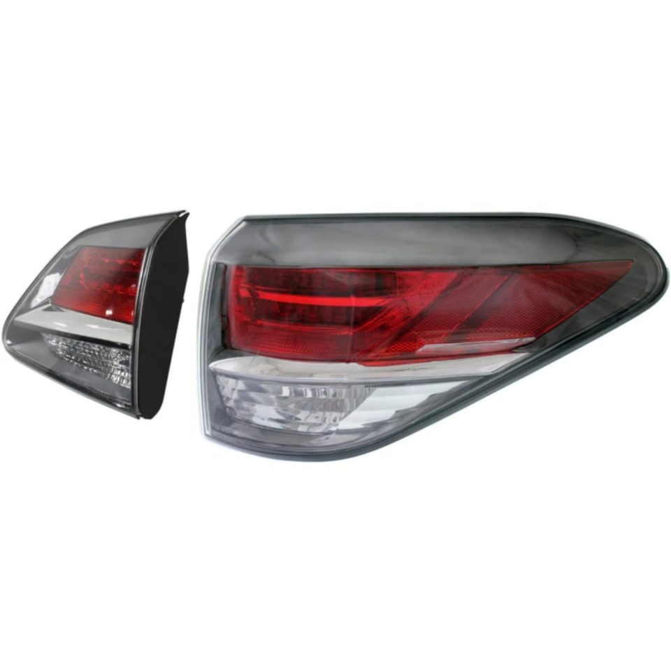 Cleaning Leak-Proof Tail Light Set For 2013-2015 Lexus RX350 RX450h RH Inner Outer Clear/Red Halogen