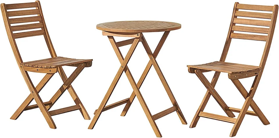 Healthy Folding Table and Chair Set - Round Table and 2 Chairs