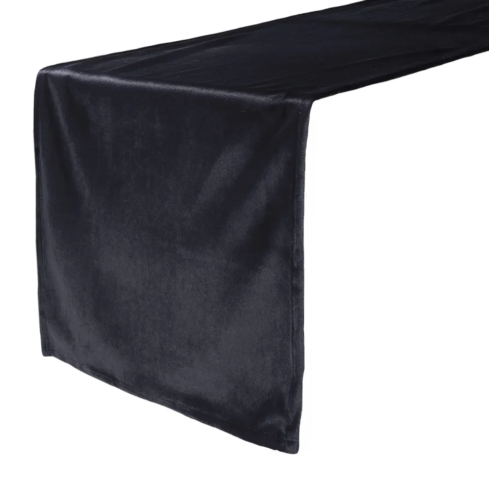 Cooking 14 x 108 Royal Velvet Table Runner Black
