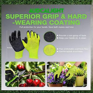 Frosted Lightweight AudcaLight Garden Pruning Tool. 4-Pack Bypass Pruning Shears. Titanium Steel Blade. With Gardening Gloves. Shears Stainless