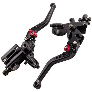 Cast Iron Left & Right 7/8” Motorcycle Brake Master Cylinder Hydraulic Reservoir Lever