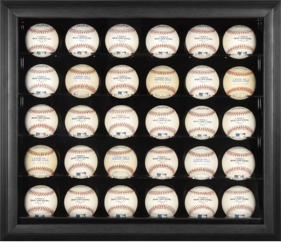 Essential Eco-Friendly Black Framed 30 Baseball Display Case
