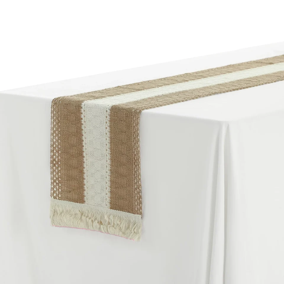 Baking Unique Bargains 1 Pack Row of Fringe Table Runners Floral Table Banner Brown 12x87