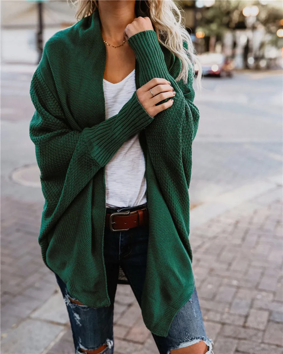 Ultimate Ceramic ONTNO Women's Large Size Cardigan Knit Sweater Coat Sweater