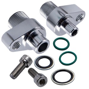 Baking Durable A/C Compressor 3/4″-16 Discharge Fitting & 7/8″-14 Suction Fitting for LS Engine