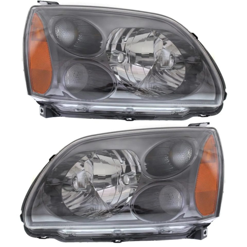 Space-Saving Headlight Set For 2004-2009 Mitsubishi Galant Left and Right With Bulb 2Pc