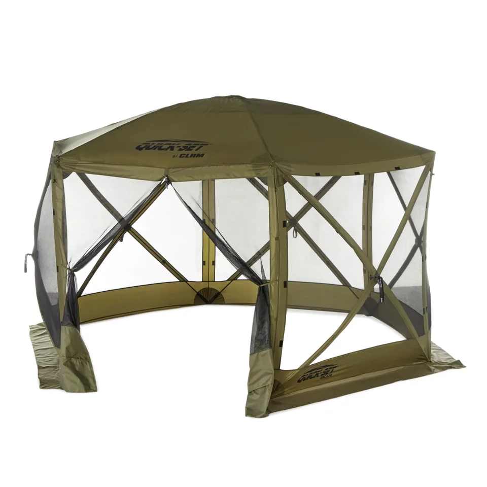 Natural Multi-Purpose Open Box CLAM Quick Set Escape Portable Camping Outdoor Gazebo Canopy Shelter