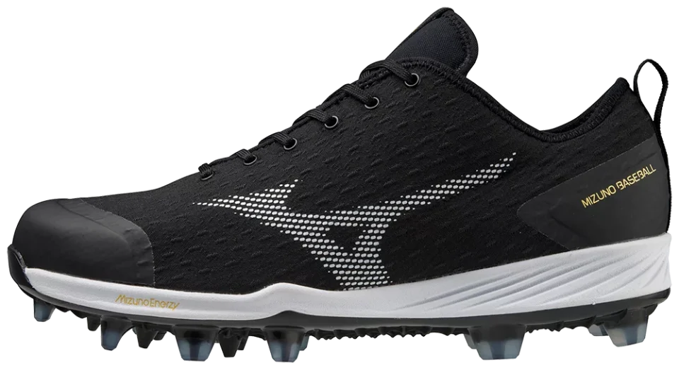 Matte Mizuno Mizuno Dominant 4 Tpu Men's Molded Baseball Cleat, Size 6.5, Black-White (9000)