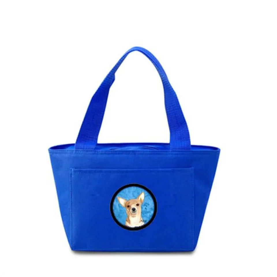 Premium Carolines Treasures Blue Boxer Zippered Insulated School Washable and Stylish Lunch Bag Cooler - Blue - 1.5 x 7 In.