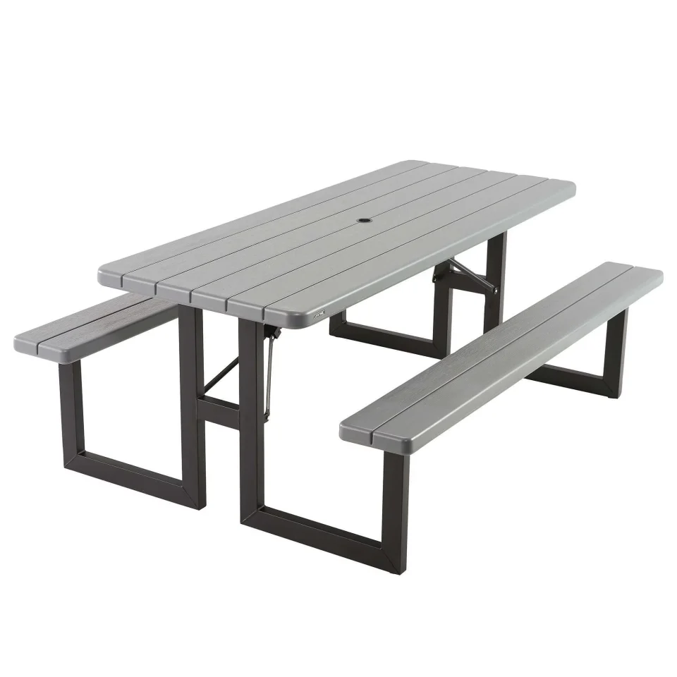 Eco-Friendly Lifetime 6-Foot Craftsman Folding Picnic Table