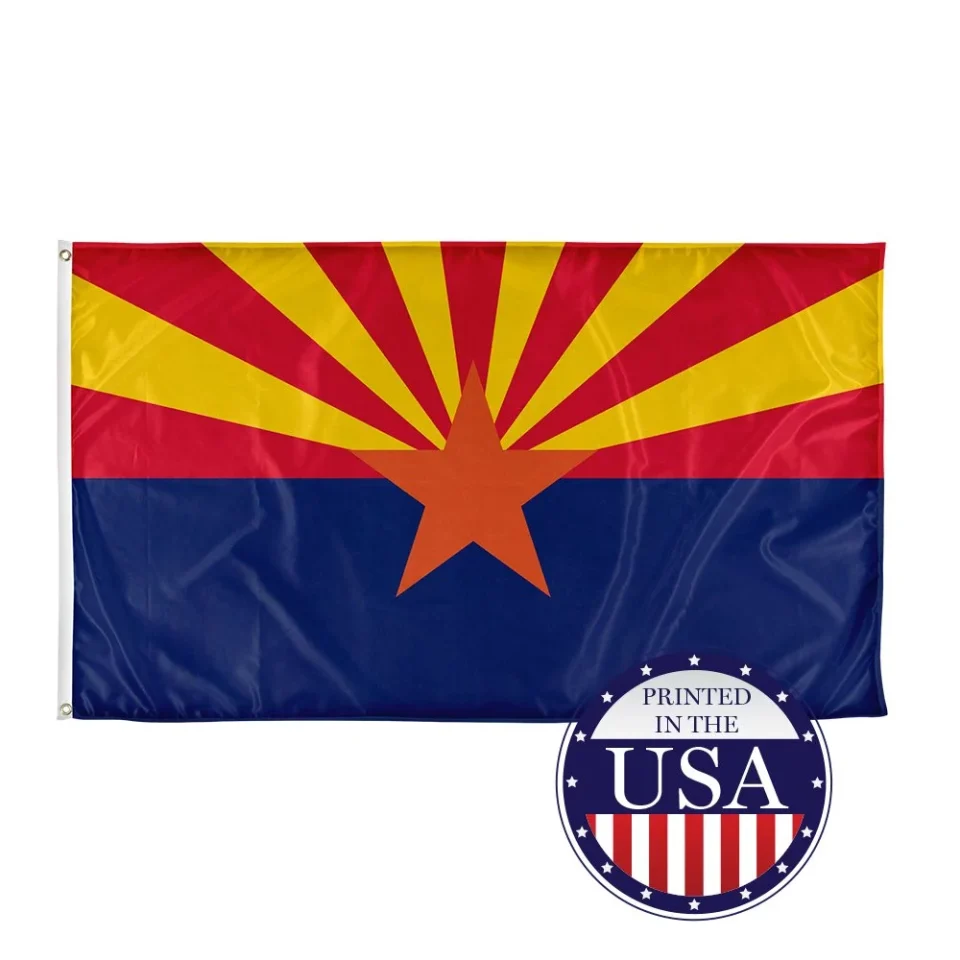 Supreme Arizona State Flag - 3ft x 5ft Knitted Polyester, State Flag Collection, Made in the USA
