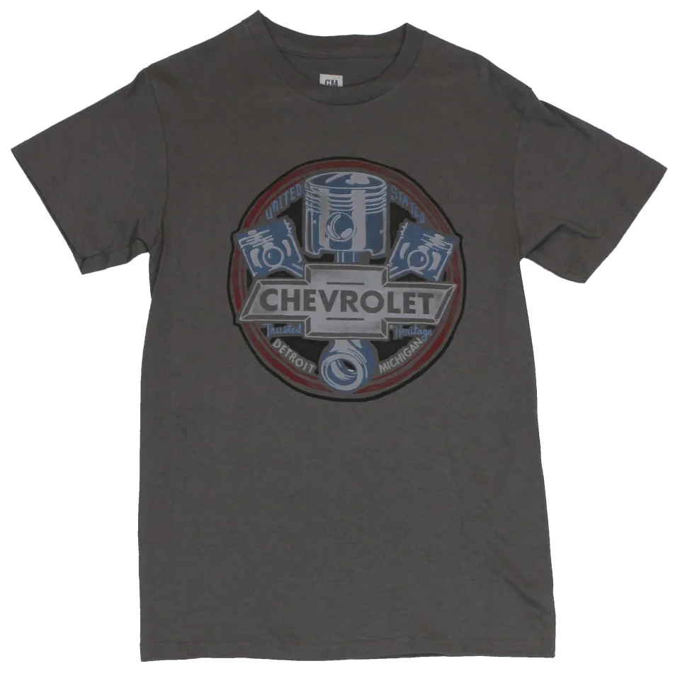 Natural Leak-Proof Chevrolet Mens T-Shirt - Pistons Cirle Logo Detroit Michigan (Small)