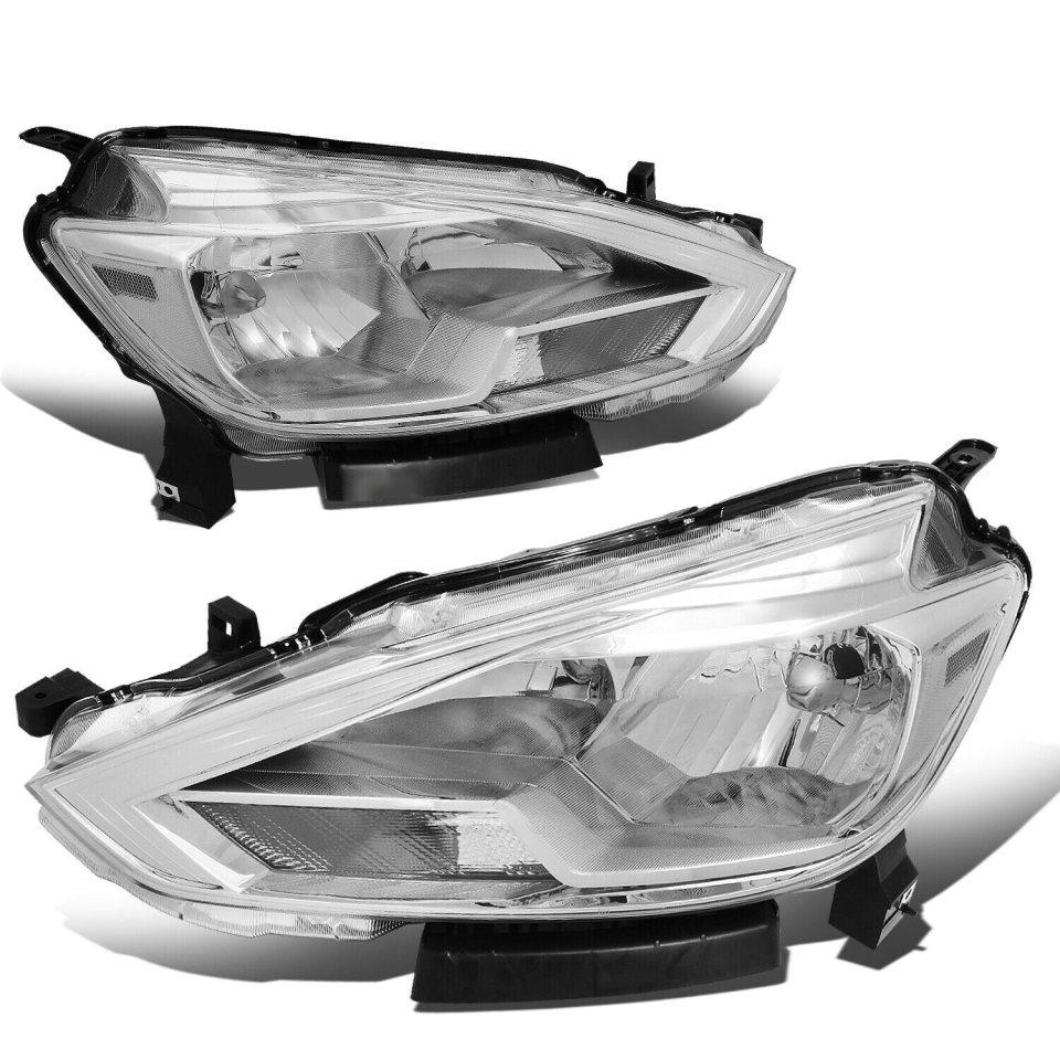 Supreme Value 16-18 Nissan Sentra Factory Style Chrome Housing Clear Lens Headlights Lamp