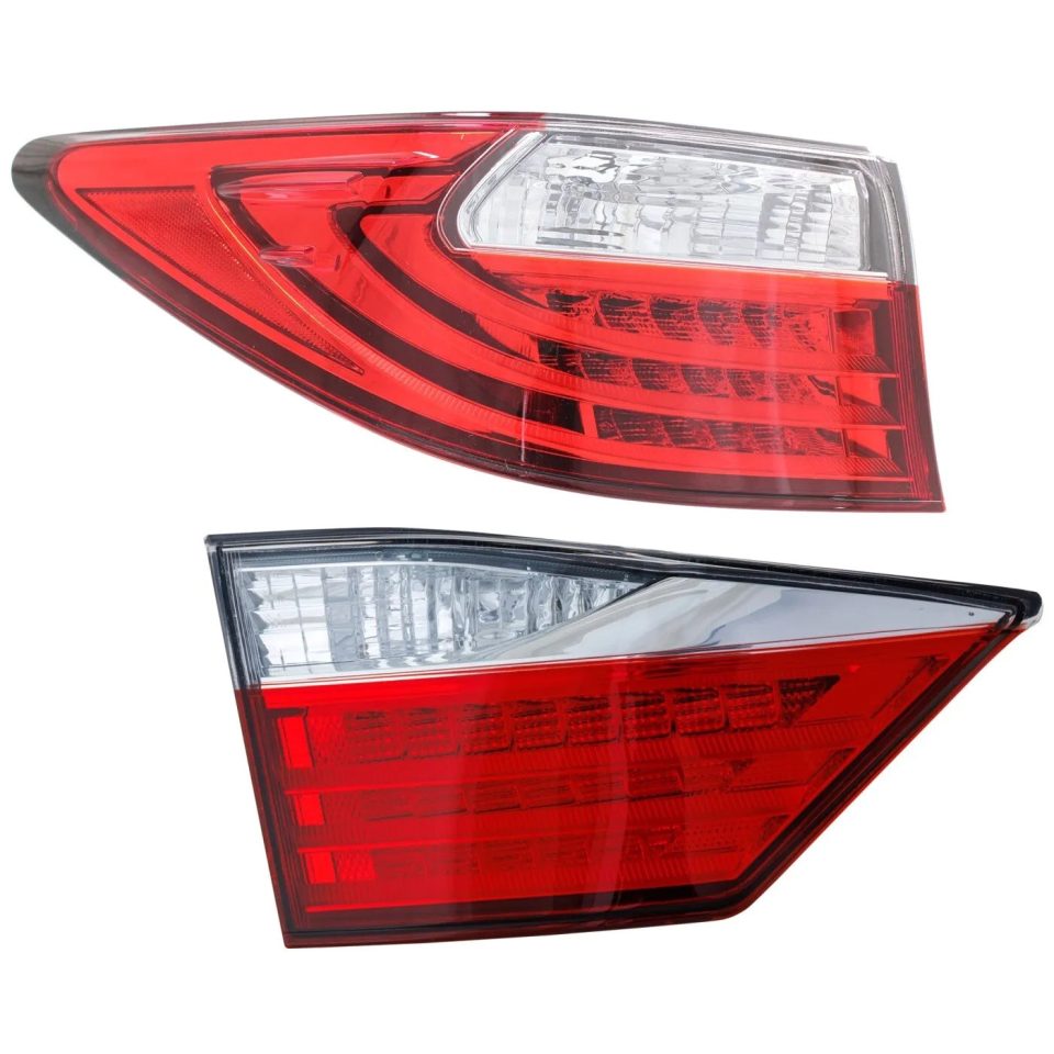 Matte Tail Lights For 2013-2015 Lexus ES350 ES300h Left and Right Side Outer Halogen